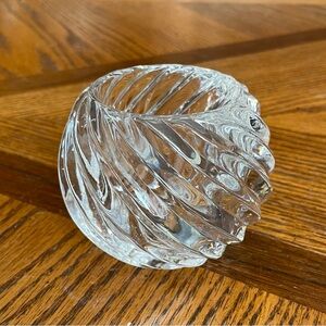 Vintage Elegant Clear Glass Swirl Votive Holder